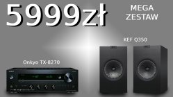 Onkyo TX-8270 + KEF Q350 | Zestaw stereo | DOSTĘPNE OD RĘKI !!! | Czarny